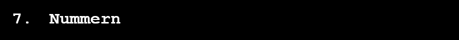 Nummern